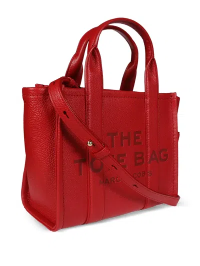 Marc Jacobs Borsa A Mano The Leather Small Tote Bag True Red In Red