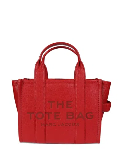 Marc Jacobs Borsa A Mano The Leather Small Tote Bag True Red In Red