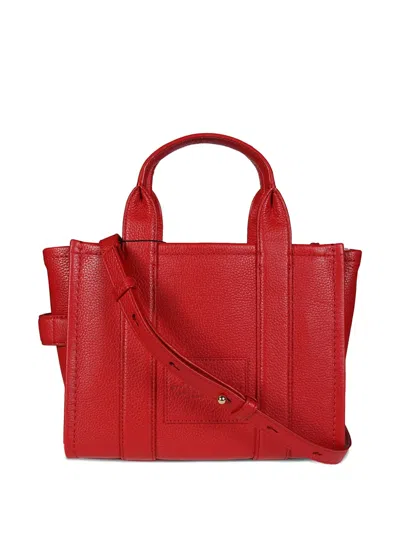 Marc Jacobs Borsa A Mano The Leather Small Tote Bag True Red In Red