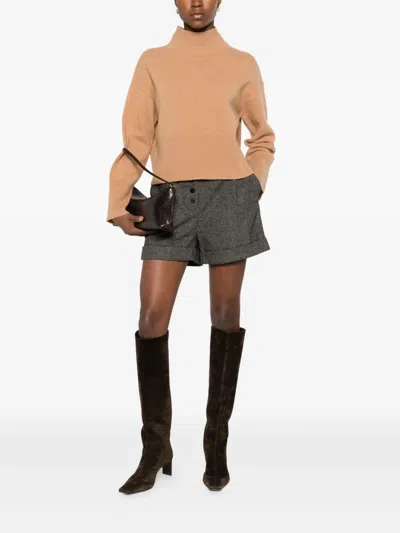 Suncoo Fine-knit Jumper In Brown