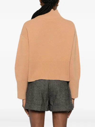 Suncoo Fine-knit Jumper In Brown