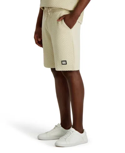 Karl Lagerfeld Men's Triangle Pattern Textured Shorts In Neutral