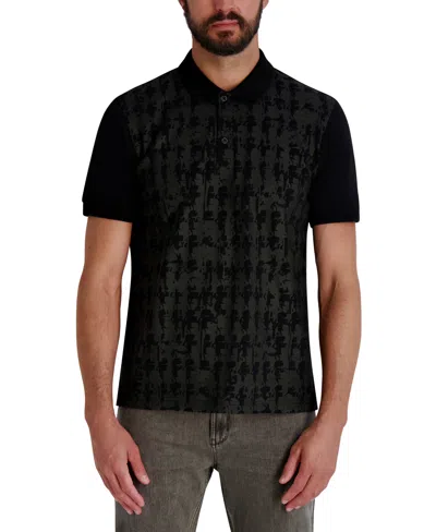 Karl Lagerfeld Men's Polo Neck T-shirt In Black