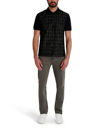 Karl Lagerfeld Men's Polo Neck T-shirt In Black