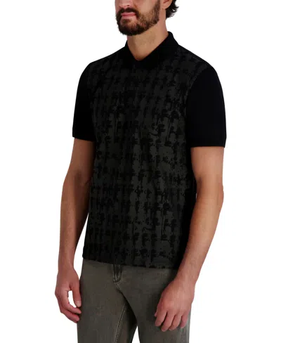 Karl Lagerfeld Men's Polo Neck T-shirt In Black