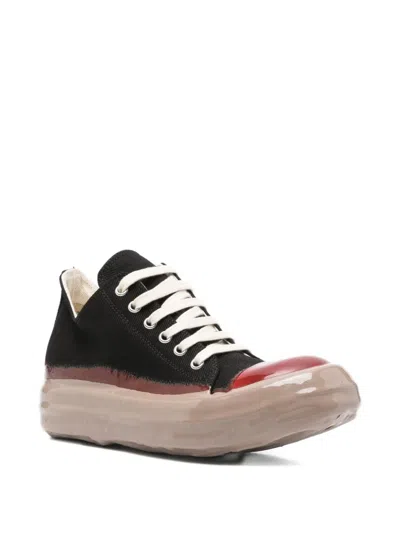 Rick Owens Drkshdw Rubber-toe Canvas Sneakers In Black
