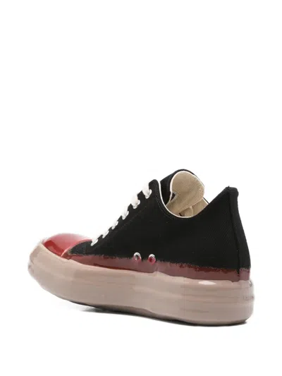 Rick Owens Drkshdw Rubber-toe Canvas Sneakers In Black