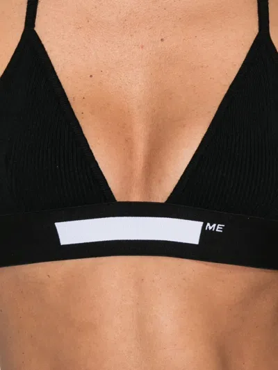 Medeea Ribbed Logo Bra In Black