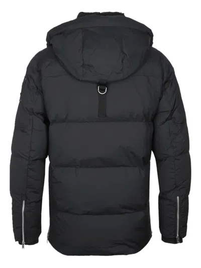 Moose Knuckles Cloud 3q Black Padded Parka In Metal