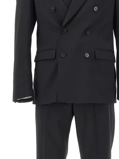 Manuel Ritz Double-breasted Two-piece Suit In Gray