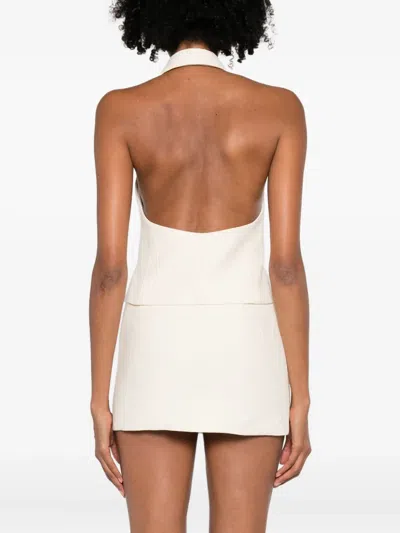 Medeea V-neck Vest In Neutral