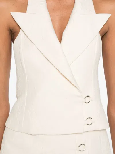 Medeea V-neck Vest In Neutral