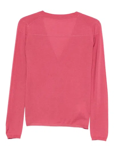 Miu Miu V-neck Button-up Cardigan In Pink