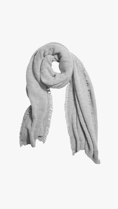 Janessa Leone Alpaca Wool-blend Blanket Scarf In Gray
