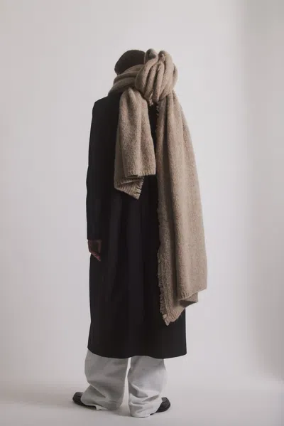 Janessa Leone Alpaca Wool-blend Blanket Scarf In Neutral