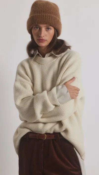 Janessa Leone Piper Wool-blend Beanie In Gray