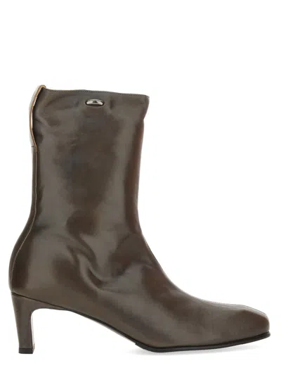 Our Legacy Leather Ankle Boots In Brown