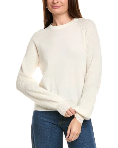 Kier + J Wool & Cashmere-blend Sweater In White