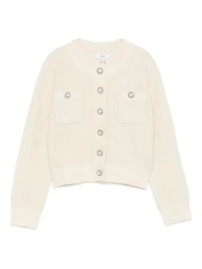 Suncoo Gabor Cardigan In Ivory In Neutral