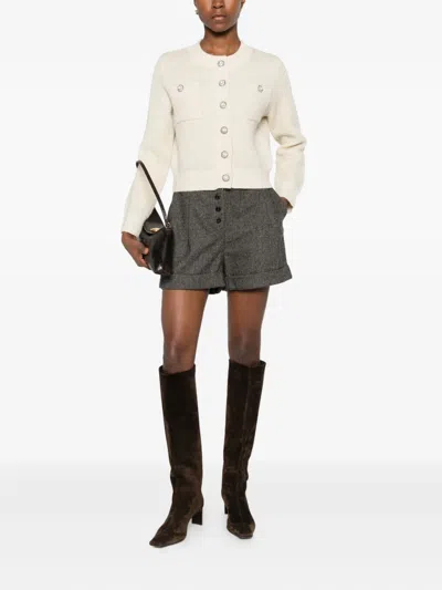 Suncoo Gabor Cardigan In Ivory In Neutral