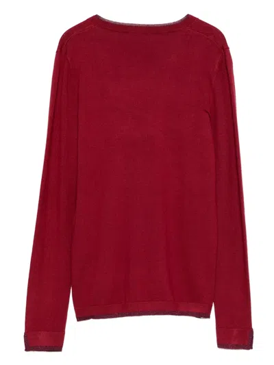 Liu •jo V-neck Sweater In Red