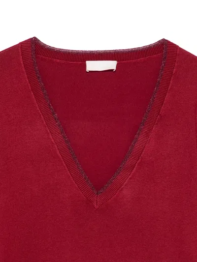Liu •jo V-neck Sweater In Red