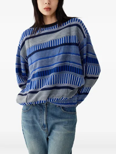Studio Tomboy Patterned Sweatshirt In Blue
