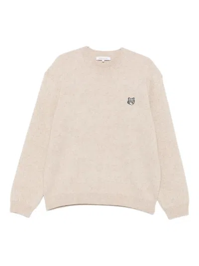 FOX-PATCH CREW-NECK SWEATER
