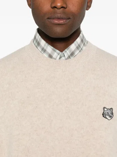 FOX-PATCH CREW-NECK SWEATER