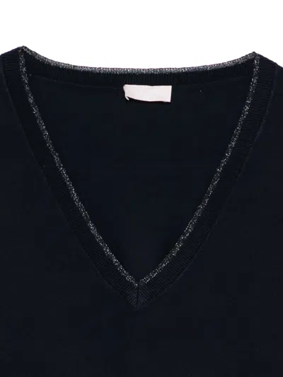 Liu •jo V-neck Sweater In Black