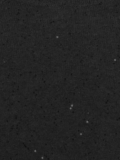 Antonelli Crew Neck Long Sleeve Sweater In Black