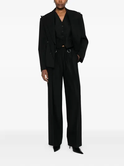 Medeea Double-breasted Blazer In Black