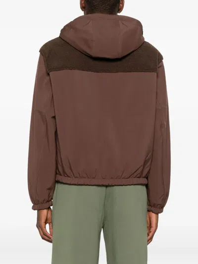 Arte Antwerp Logo-embroidered Jacket In Brown