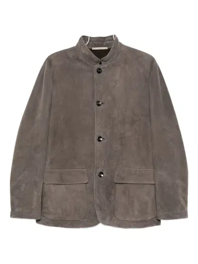 BUTTONED SHEARLING JACKET