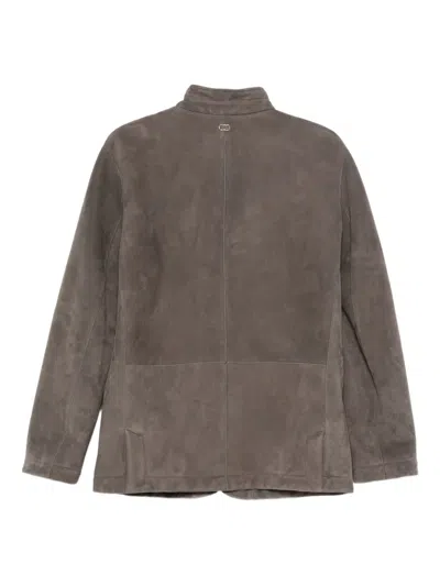 BUTTONED SHEARLING JACKET