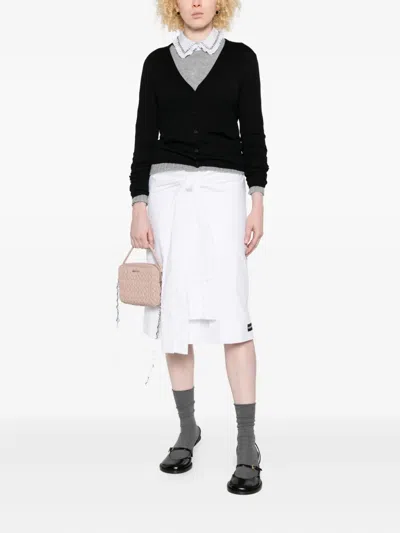Miu Miu V-neck Cardigan In Black
