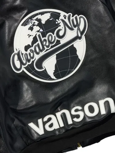 Awake Ny Vanson Stadium Team Jacket In Black