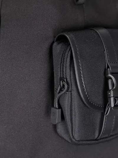 Coperni Structured Mini Skirt With Front Button In Black