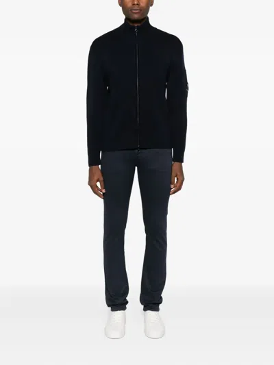 Jacob Cohen Logo Patch Skinny Pants In Blue