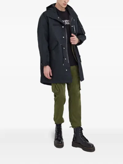 Converse Double-layer Zip Hooded Jacket In Black