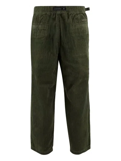 And Wander Ribbed Belted Pants In Green