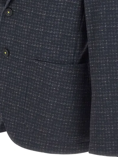 Manuel Ritz Houndstooth-pattern Blazer In Gray