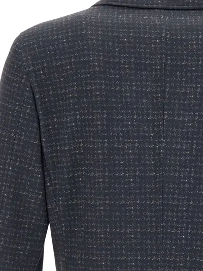 Manuel Ritz Houndstooth-pattern Blazer In Gray