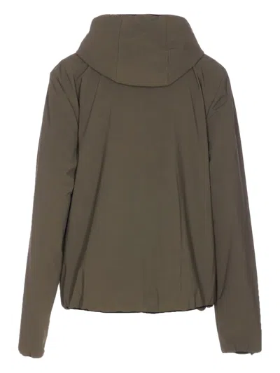 Moncler Grenoble Logo Down Jacket In Green