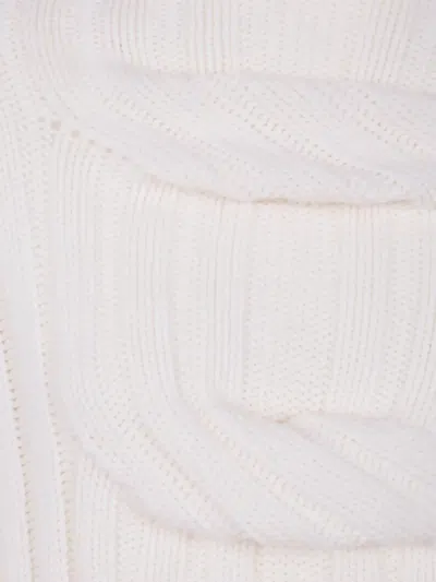 Mrz 3d Braid High Neck Sweater Clothing In White