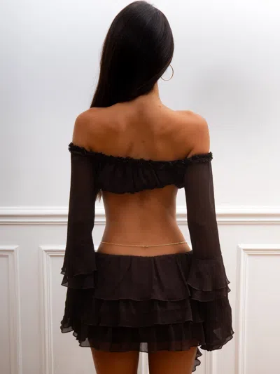 Outcast Aviva Mini Skirt Chocolate