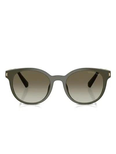 Michael Kors Round-frame Sunglasses In Green