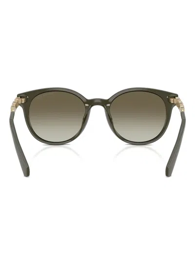 Michael Kors Round-frame Sunglasses In Green