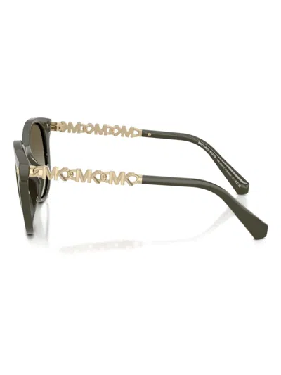 Michael Kors Round-frame Sunglasses In Green