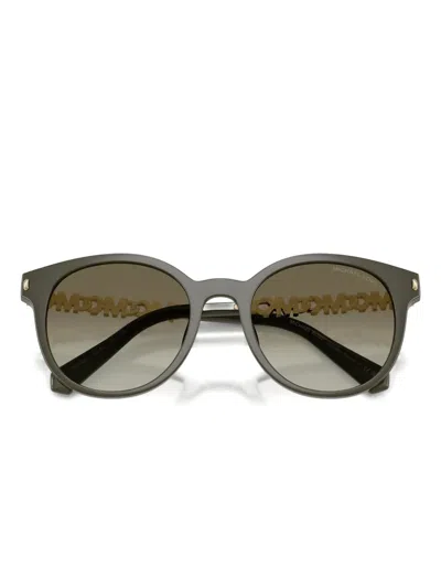 Michael Kors Round-frame Sunglasses In Green